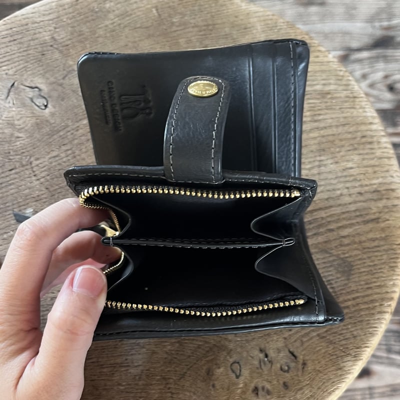 楽天市場】【革の表情を選べる】CINQ (サンク) 2つ折り財布 ブラック