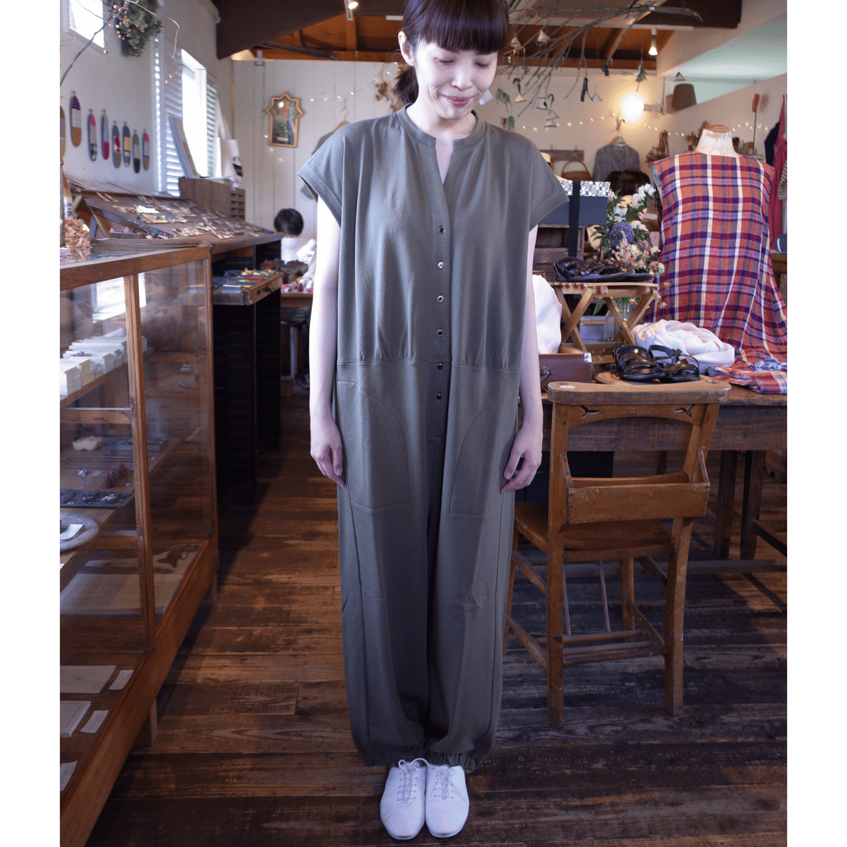 Porter des boutons コットンサルエルオールインワン | moln