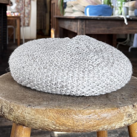 mature ha. リネンニットベレー beret knitted linen