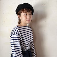 mature ha. シルクベレー beret top gather big silk（カラー：ブラック）