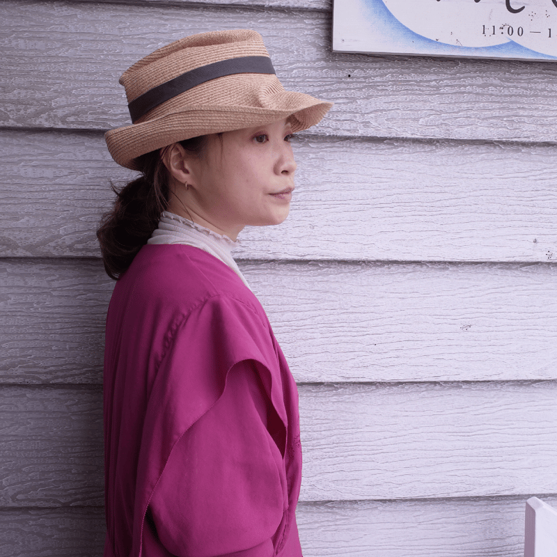 mature ha. ボックスハット BOXED HAT raffia 11cm brim p