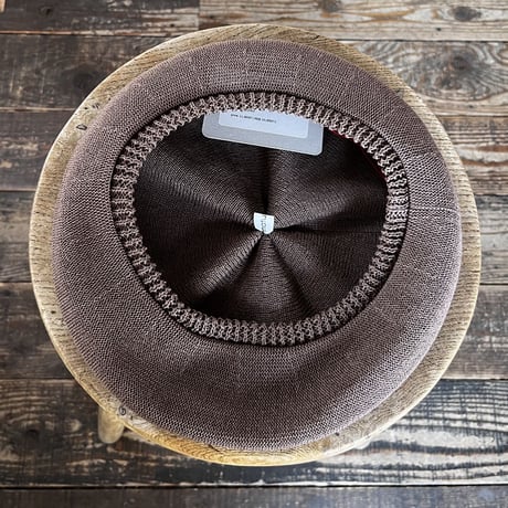 mature ha. シルクベレー beret top gather big silk（カラー：ピンクブラウン）