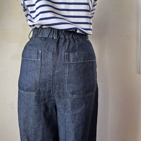 Porter des boutons リネンデニムパンツ（カラー：インディゴ）