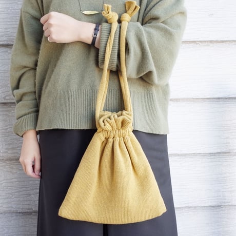 eccomin ニット巾着bag