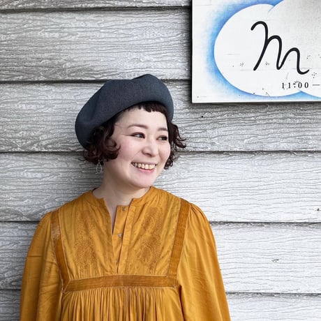 mature ha. シルクベレー beret top gather big silk（カラー：グレー）