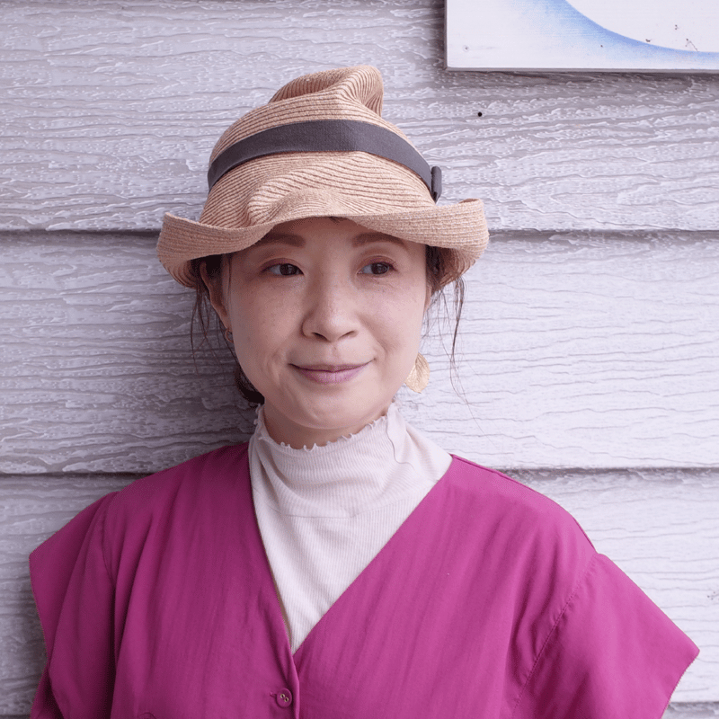 mature ha. ボックスハット BOXED HAT raffia 11cm brim p
