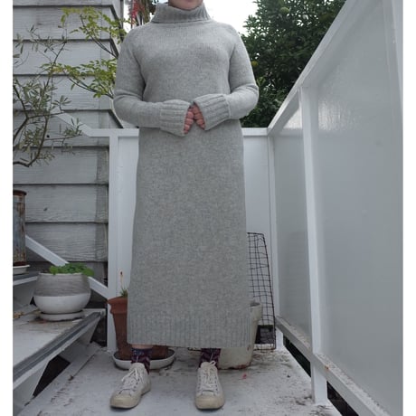 pappus saddle raglan dress サドルラグランニットドレス