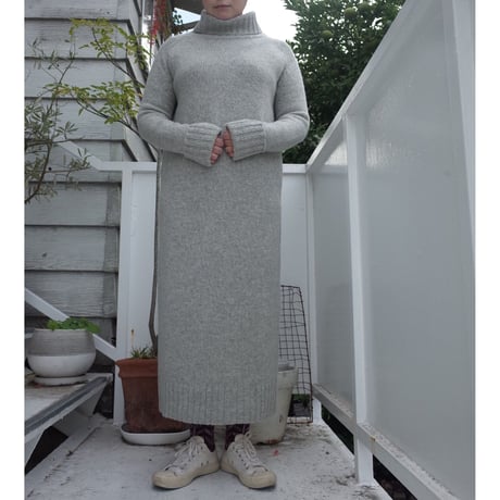 pappus saddle raglan dress サドルラグランニットドレス
