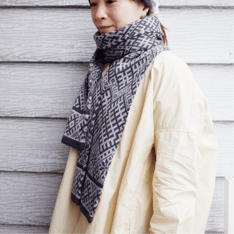ラトヴィア  メリノwoolマフラー