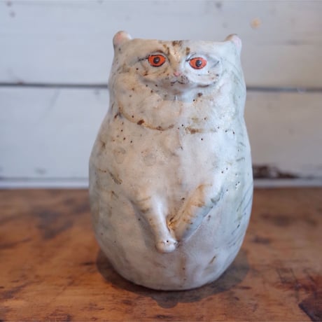 猫の花器 a