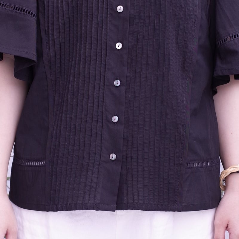 PORTER DES BOUTONS 半袖ブラウス PORTER DES BOUTONS 半袖ブラウス 90d1265dab99b1e9bf9873ff85d710