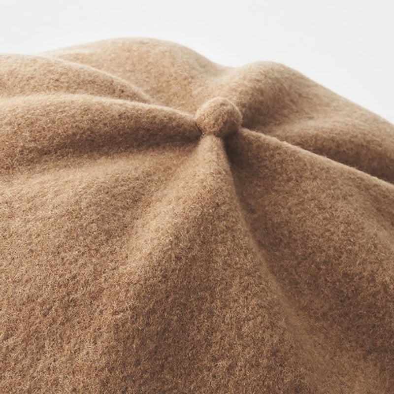 mature ha. トップギャザーリブ ラムベレー beret top gather rib