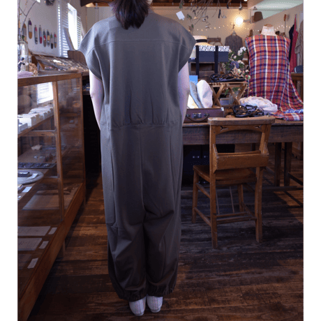 Porter des boutons コットンサルエルオールインワン