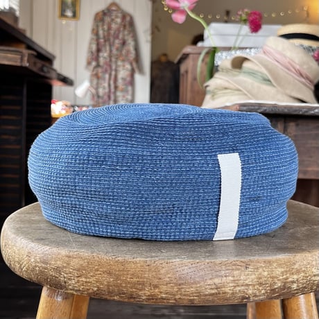 mature ha. デニムベレー paper linen braid denim beret