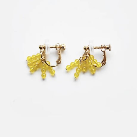 small grain ピアス/ イヤリング（イエローカルセドニー）