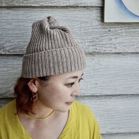 mature ha. エコプレミアプリーツニットキャップ アラン eco premiere pleats knit cap aran