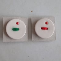 リトアニア 陶ボタン 2点セット