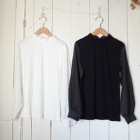 Porter des boutons コットンシルクスリーブプルオーバー