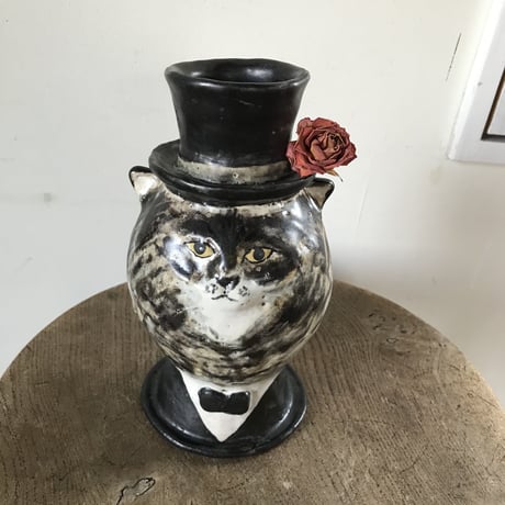 松浦 唱子 ねこ花器
