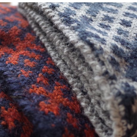 ラトヴィア wool スヌード（オレンジ系）
