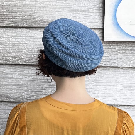mature ha. デニムベレー paper linen braid denim beret