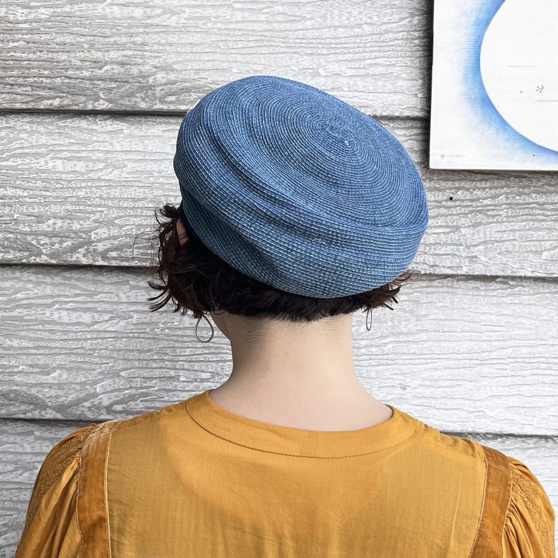 mature ha. デニムベレー paper linen braid denim beret