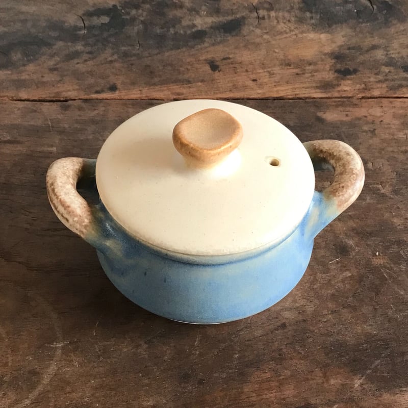 松浦 唱子 土鍋0.5合（カラー：エクリュ×ブルー） | moln