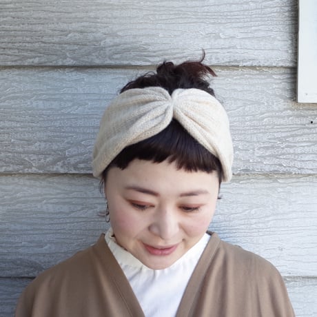 eccomin リバーシブルknitヘアバンド