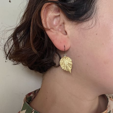 PLANTS ピアス（アジサイ葉）両耳