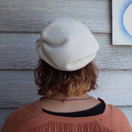 mature ha.  タックギャザーリブ ラムベレー beret tuck&gather rib lamb