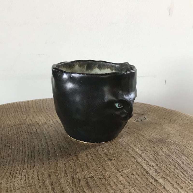 人気陶芸作家人気作家松浦唱子フラワーベース花瓶猫