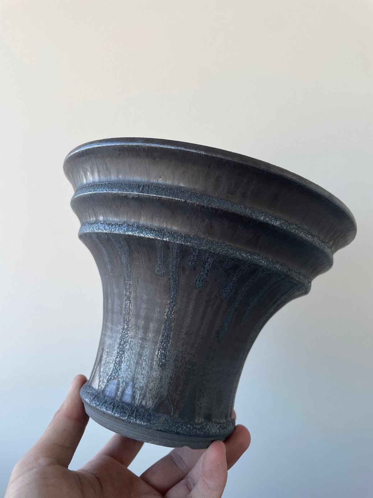 閑野淳　作家鉢　deracine factory 新着】deracinefactory 閑野淳氏 6【最高の陶器鉢・高さ8.2cm