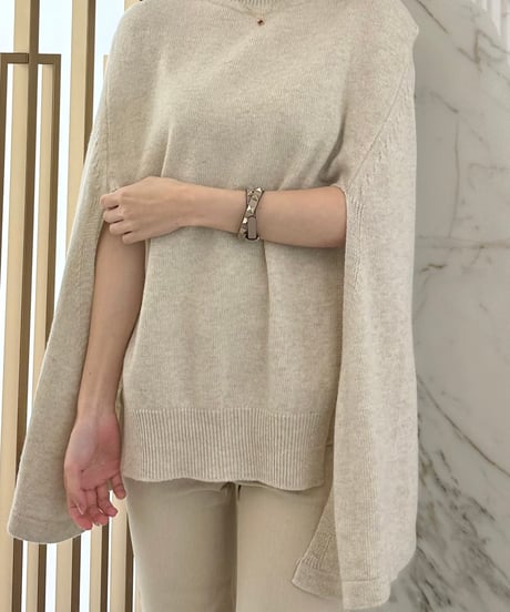 cape knit tops【ivory】