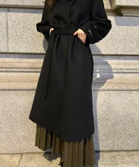 leather pleats skirt【brown】