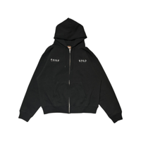 Sign Language ZIP HOODIE #BLACK