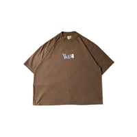 Flower NERD DROP SHOULDER S/S tee #MOCHA