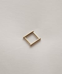 Square 3*2 ring | Gold color