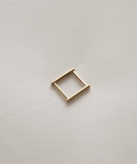 Square 3*2 ring | Gold color