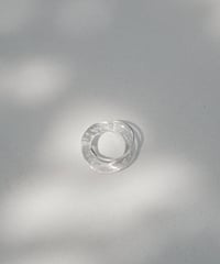 Glass ring _CLEAR  Bubbles