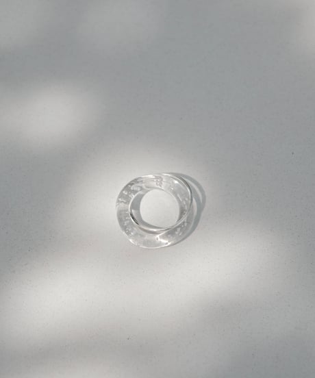 Glass ring _CLEAR  Bubbles