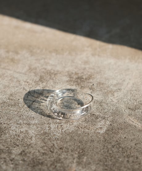 Glass ring _CLEAR  Bubbles