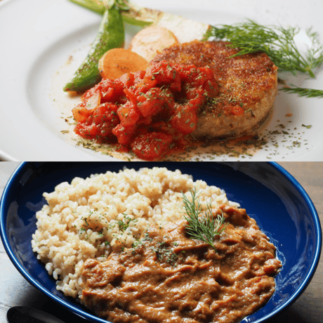 ハンバーグとカレーのおうちミールセット【各3個】（有機JAS）冷凍商品