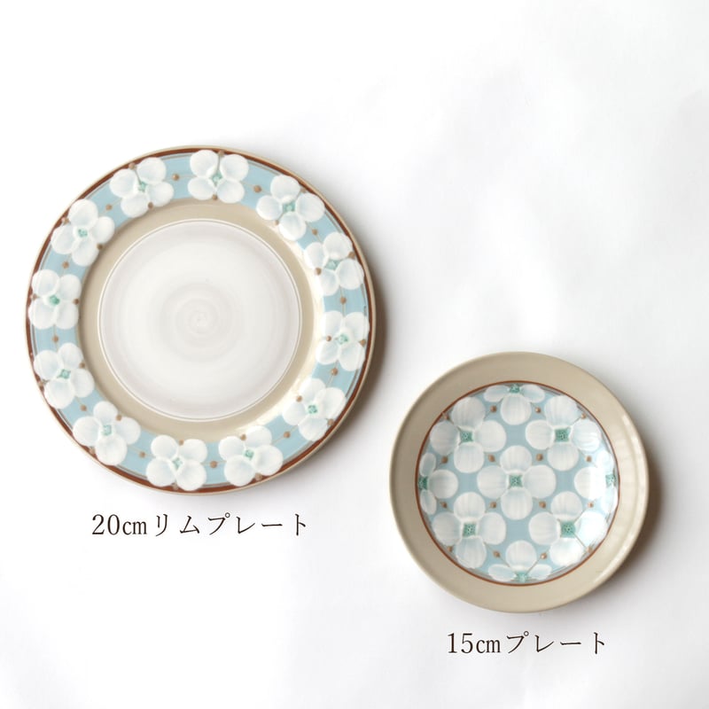 花水木 トルコ 15㎝プレート | ふくべ窯