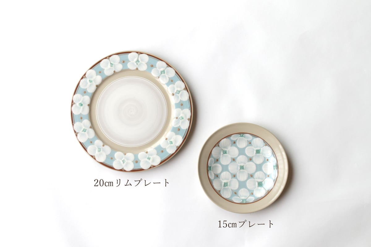 花水木 トルコ 15㎝プレート | ふくべ窯