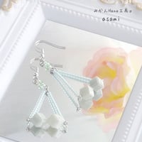 【as302】トライアングルピアス［イヤリングへ変更可能］〈美乃花〉