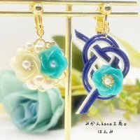 【hm405】マノンのアシンメトリーピアス【イヤリング変更可】（美乃花）