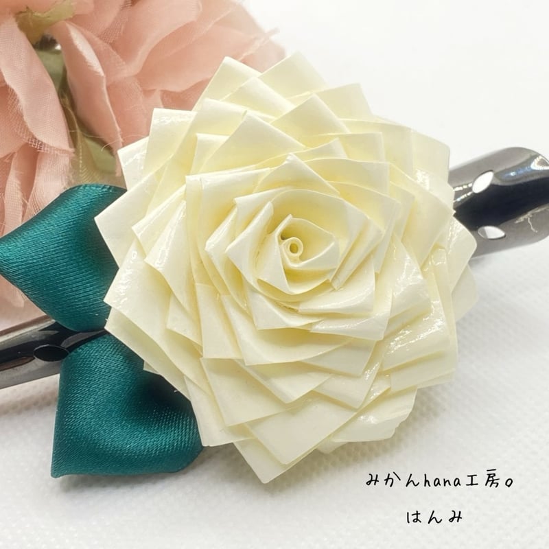 hm010】大きなお花のヘアクリップ (ロザフィ) | みかんHana工房 