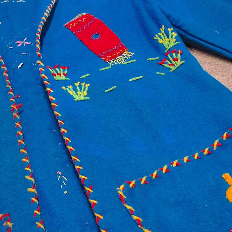 ビンテージ50's○メキシカンスーベニアウールジャケット