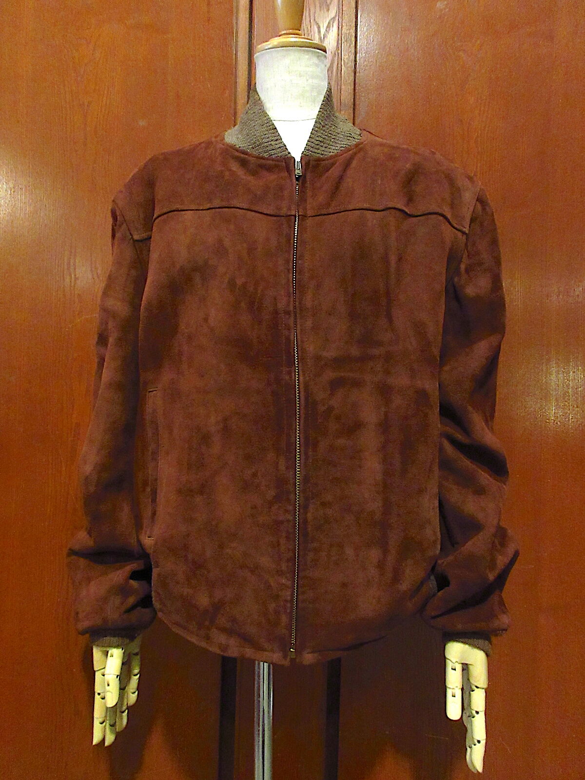 ビンテージ50's○ZERO KINGスウェードジャケット茶size 44○231006m6-...
