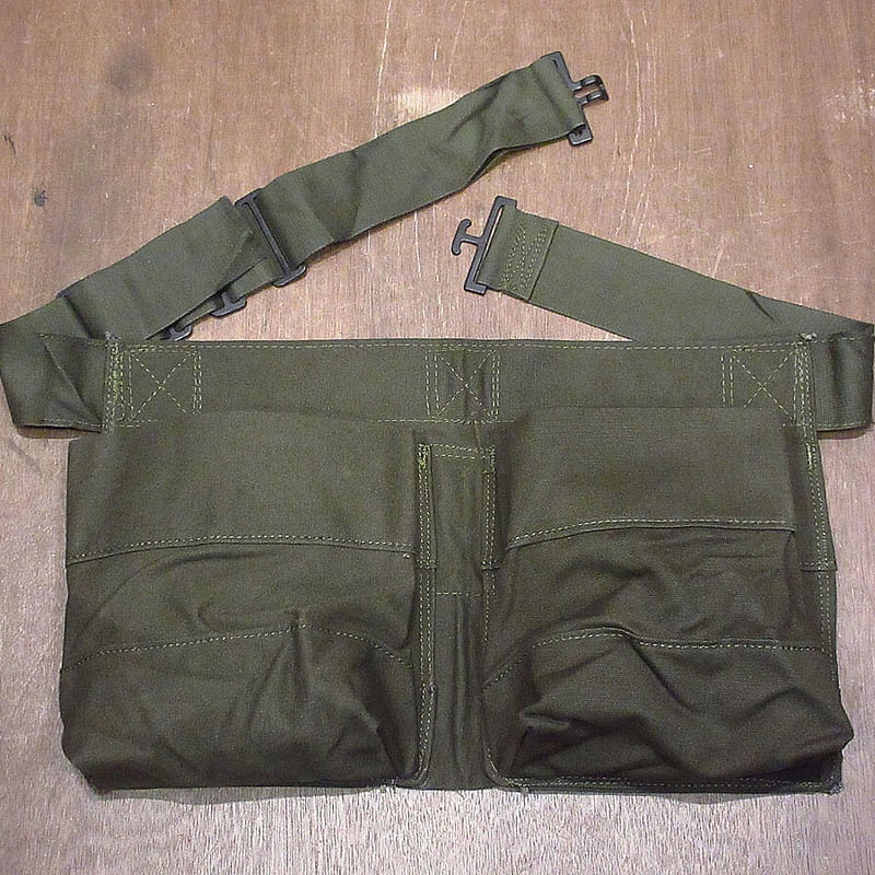 ビンテージ80's○DEADSTOCKミリタリーキャンバスワークエプロン